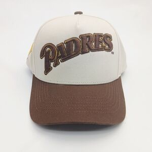 Padres Baseball Cap in Cream and Brown